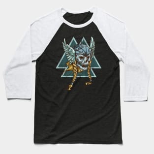 Viking Valkyrie and Valknut Baseball T-Shirt